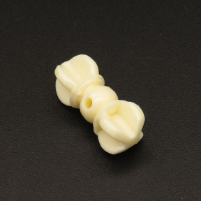 Resin Beads,Bone,Cream color,8x18mm,Hole:1.5mm,about 0.5g/pc,1pc/package,XBR00122hibb-L001
