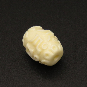 Resin Beads,Tube Beads,Cream color,11x13mm,Hole:2mm,about 1.3g/pc,1pc/package,XBR00129bobb-L001