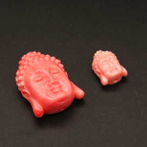 Resin Beads,Buddha head,Pink,12x20x27mm,Hole:2mm,about 5.8g/pc,1pc/package,XBR00148hmbb-L001