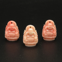 Resin Pendants,Single side,Buddha image,Pink,7x15x19mm,Hole:1mm,about 1.7g/pc,1pc/package,XBR00158ijbb-L001