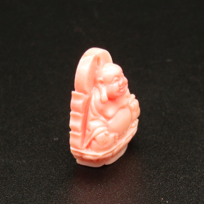 Resin Pendants,Single side,Buddha image,Pink,7x15x19mm,Hole:1mm,about 1.7g/pc,1pc/package,XBR00158ijbb-L001