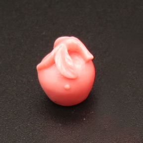Resin Cabochons,Apple,Pink,10x12mm,Hole:1mm,about 1.0g/pc,1pc/package,XBR00162albv-L001