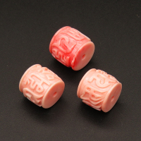 Resin Beads,Tube Beads,Pink,13x14mm,Hole:2mm,about 2.8g/pc,1pc/package,XBR00164amaa-L001