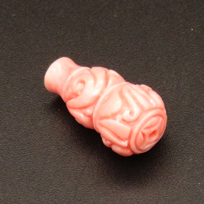 Resin Beads,Gourd,Pink,10x20mm,Hole:1.5mm,about 1.6g/pc,1pc/package,XBR00176hkbb-L001