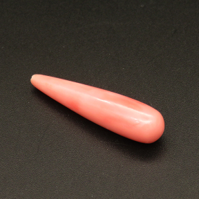 Resin Beads,Water droplets,Pink,9x37mm,Hole:1.5mm,about 2.4g/pc,1pc/package,XBR00184jobb-L001