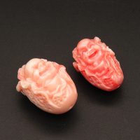 Resin Beads,Buddha head,Pink,20x18x28mm,Hole:2mm,about 7.1g/pc,1pc/package,XBR00187iobb-L001