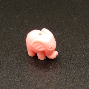 Resin Beads,Elephant,Pink,7x8x10mm,Hole:1.5mm,about 0.4g/pc,1pc/package,XBR00203albv-L001