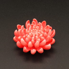 Resin Cabochons,Flower,Pink,16x35mm,Hole:2mm,about 8.8g/pc,1pc/package,XBR00207jbbb-L001