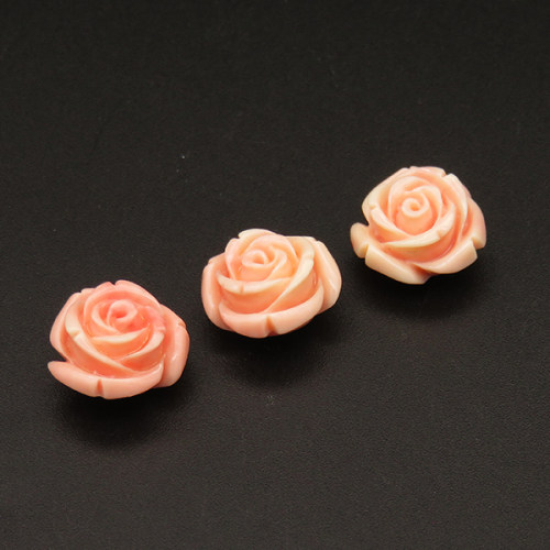 Resin Cabochons,Flower,Pink, 14mm,Hole:1.5mm,about 1.2g/pc,1pc/package,XBR00217hhbb-L001