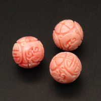 Resin Beads,Round,Pink,12mm,Hole:1.5mm,about 1.4g/pc,1pc/package,XBR00220hbab-L001