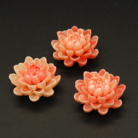 Resin Cabochons,Flower,Pink,11x22mm,Hole:1.5mm,about 2.2g/pc,1pc/package,XBR00223hobb-L001