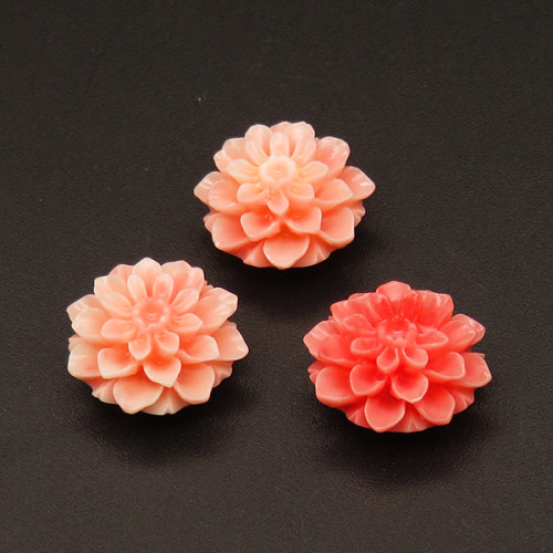 Resin Cabochons,Flower,Pink,8x16mm,Hole:1mm,about 0.8g/pc,1pc/package,XBR00230bobb-L001