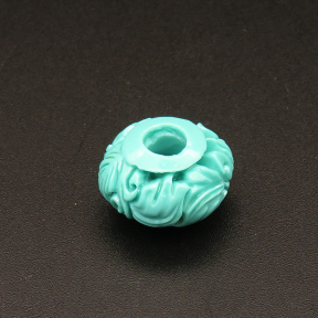 Resin Beads,Engraved spacer beads,Color Mixing,11x17mm,Hole:5mm,about 3.1g/pc,1pc/package,XBR00235bobb-L001