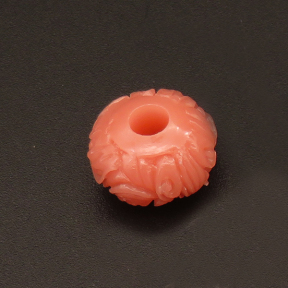 Resin Beads,Engraved spacer beads,Color Mixing,9x14mm,Hole:4mm,about 1.4g/pc,1pc/package,XBR00239amaa-L001
