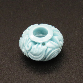 Resin Beads,Engraved spacer beads,Color Mixing,9x14mm,Hole:4mm,about 1.4g/pc,1pc/package,XBR00239amaa-L001
