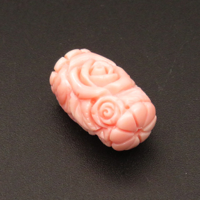 Resin Beads,Carved Drum Beads,Color Mixing,12x20mm,Hole:2mm,about 3.0g/pc,1pc/package,XBR00260hmbb-L001