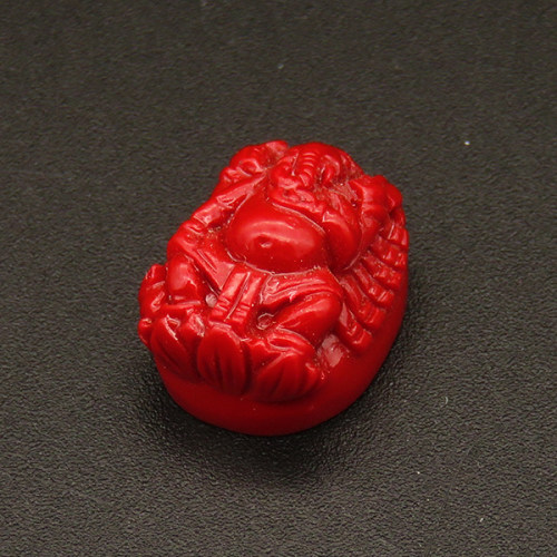 Resin Cabochons,Elephant buddha,Red,9x12x15,about 2.5g/pc,1pc/package,XBR00282hibb-L001