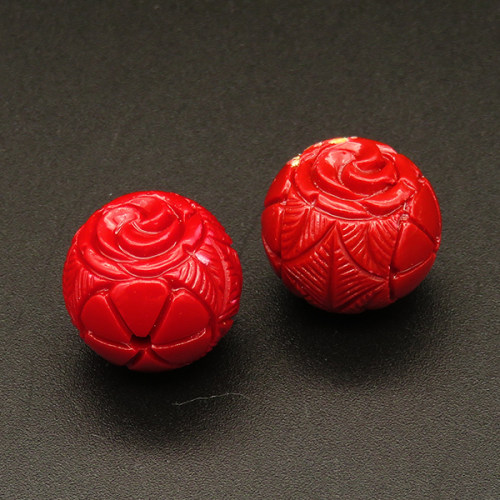 Resin Beads,Round,Red,15mm,Hole:2mm,about 4.5g/pc,1pc/package,XBR00287bobb-L001