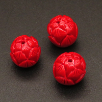 Resin Beads,Flower-shaped beads,Red,12mm,Hole:1.5mm,about 2.2g/pc,1pc/package,XBR00290albv-L001