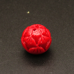 Resin Beads,Flower-shaped beads,Red,12mm,Hole:1.5mm,about 2.2g/pc,1pc/package,XBR00290albv-L001