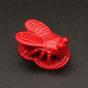 Resin Beads,Cicada,Red,11x14x23mm,Hole:2mm,about 4.8g/pc,1pc/package,XBR00294hobb-L001