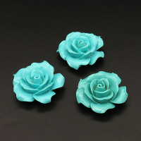 Resin Cabochons,Flower,Bright green,8x13mm,Hole:1.5mm,about 1.5g/pc,1pc/package,XBR00299bobb-L001