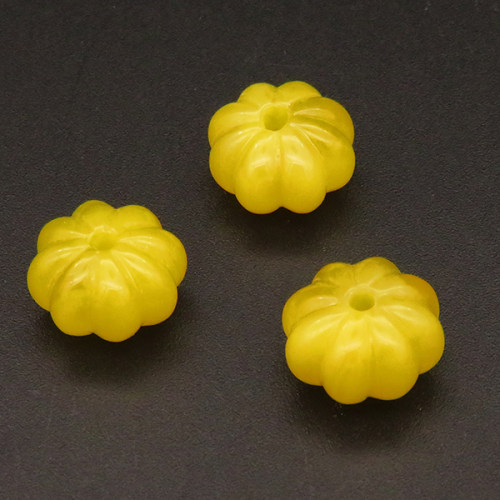 Resin Beads,Flower,Yellow,7x12mm,Hole:2mm,about 0.8g/pc,1pc/package,XBR00306bpvb-L001