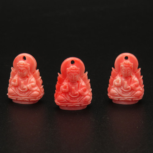 Resin Pendants,Single side,Buddha image,Pink,6x13x18mm,Hole:1.5mm,about 1.4g/pc,1pc/package,XBR00316ilbb-L001