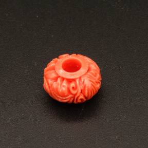Resin Beads,Engraved spacer beads,Color Mixing,11x16mm,Hole:5mm,about 2.0g/pc,1pc/package,XBR00321bobb-L001