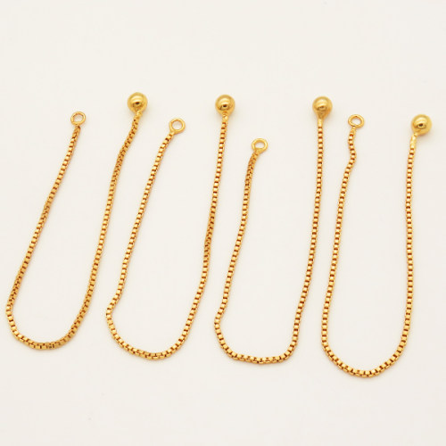 Brass Bracelet Making,Box Chain for Bracelet,Long-lasting plated,Golden,120x1mm,Hole:2mm,about 0.96g/pc,50 pcs/package,XFB00310bkab-L002
