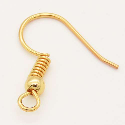 Brass Earring Hooks,Ear Wire,Curb Chains with Ice Pick Pinch Bails,Long-lasting plated,Rose Golden,50x2x5mm,Hole:3x4mm,Needle:0.6mm,about 0.44g/pc,50 pcs/package,XFE00003ajvb-L002