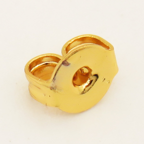 Brass Ear Nuts,Earring Backs,Long-lasting plated,Golden,5.5x4.5x3.5mm,Hole:0.5mm,about 0.09g/pc,500 pcs/package,XFE00023bkab-L002
