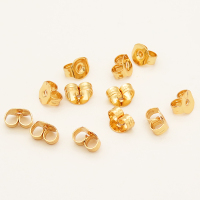 Brass Ear Nuts,Earring Backs,Long-lasting plated,Golden,5x4x3mm,Hole:0.5mm,about 0.06g/pc,500 pcs/package,XFE00025bkab-L002