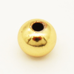 Brass Beads,Round,Long-lasting plated,Golden,5mm,Hole:2mm,about 0.69g/pc,100 pcs/package,XFF00063ahjb-L002