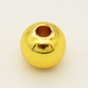 Brass Beads,Round,Long-lasting plated,Golden,4mm,Hole:1.5mm,about 0.42g/pc,100 pcs/package,XFF00069bhia-L002