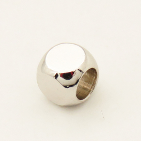 Brass Beads,Cube,Angle of attack,Long-lasting plated,Silver Color,4x4mm,Hole:3mm,about 0.25g/pc,100 pcs/package,XFF00073bhia-L002