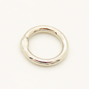 Brass Soldered Jump Rings,Ring,Long-lasting plated,Silver Color,7x1mm,about 0.13g/pc,100 pcs/package,XFJ00005bhia-L002