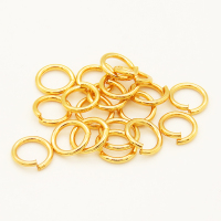 Brass Open Jump Rings,Ring,Long-lasting plated,Golden,5x0.5mm,about 0.04g/pc,100 pcs/package,XFJ00011bhva-L002