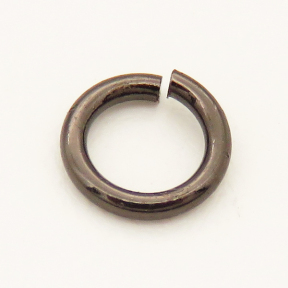 Brass Open Jump Rings,Ring,Long-lasting plated,Black,5x0.5mm,about 0.04g/pc,100 pcs/package,XFJ00013bhva-L002