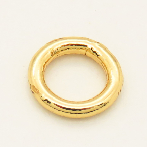 Brass Soldered Jump Rings,Ring,Long-lasting plated,Golden,6x1mm,about 0.11g/pc,100 pcs/package,XFJ00015bhva-L002