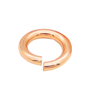 Brass Open Jump Rings,Ring,Long-lasting plated,Rose Golden,6x1mm,about 0.11g/pc,100 pcs/package,XFJ00017bhva-L002