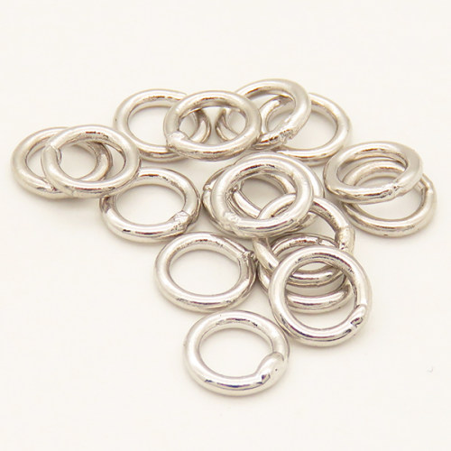 Brass Soldered Jump Rings,Ring,Long-lasting plated,Silver Color,6x1mm,about 0.11g/pc,100 pcs/package,XFJ00021bhva-L002