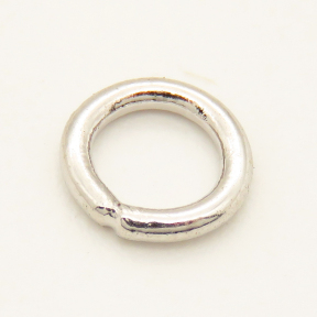 Brass Soldered Jump Rings,Ring,Long-lasting plated,Silver Color,6x1mm,about 0.11g/pc,100 pcs/package,XFJ00021bhva-L002