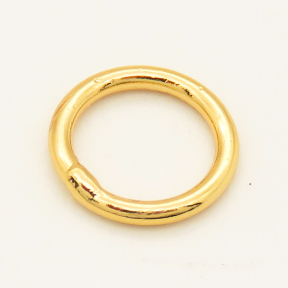 Brass Soldered Jump Rings,Ring,Long-lasting plated,Golden,8x1mm,about 0.15g/pc,100 pcs/package,XFJ00023ahjb-L002