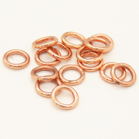 Brass Soldered Jump Rings,Ring,Long-lasting plated,Rose Golden,6x1mm,about 0.11g/pc,100 pcs/package,XFJ00033ahjb-L002