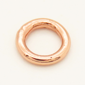 Brass Soldered Jump Rings,Ring,Long-lasting plated,Rose Golden,6x1mm,about 0.11g/pc,100 pcs/package,XFJ00033ahjb-L002