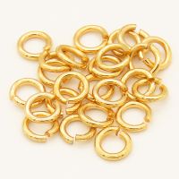 Brass Open Jump Rings,Ring,Long-lasting plated,Golden,4x0.5mm,about 0.04g/pc,100 pcs/package,XFJ00037ahjb-L002