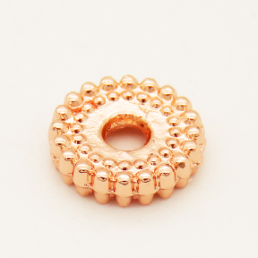 Brass Spacer Beads,Gear,Long-lasting plated,Rose Golden,7.5x2mm,Hole:2mm,about 0.32g/pc,100 pcs/package,XFS00001ahlv-L002