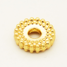 Brass Spacer Beads,Gear,Long-lasting plated,Golden,7.5x2mm,Hole:2mm,about 0.32g/pc,100 pcs/package,XFS00005ahlv-L002