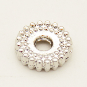 Brass Spacer Beads,Gear,Long-lasting plated,Silver Color,7.5x2mm,Hole:2mm,about 0.32g/pc,100 pcs/package,XFS00007ahlv-L002